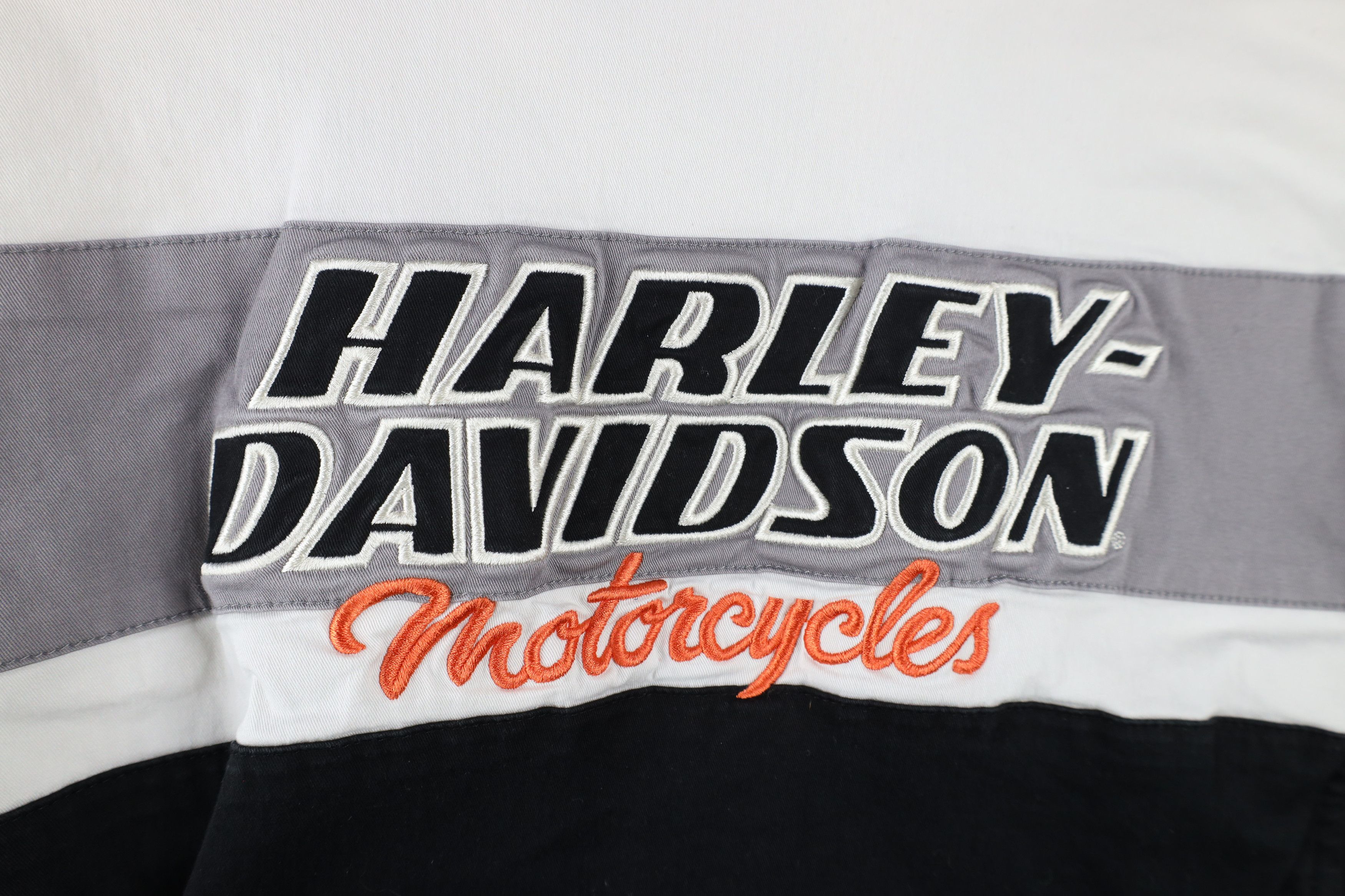 Harley Davidson × Vintage Vintage Harley Davidson Full Zip Mechanic Collared Shirt Size XL / US 12-14 / IT 48-50 - 12 Thumbnail