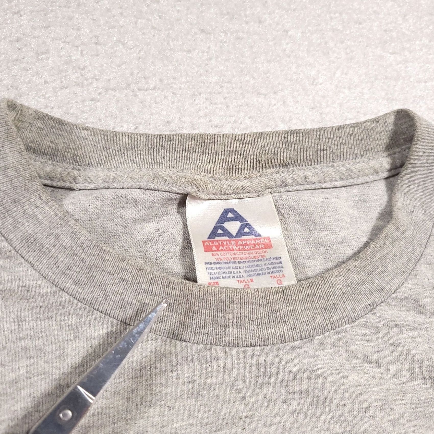 Vintage VINTAGE AllStyle Sarcasm Shirt Mens Large Gray Short Sleeve FLAWS Graphic Tee 90s Mens Size US L / EU 52-54 / 3 - 7 Thumbnail