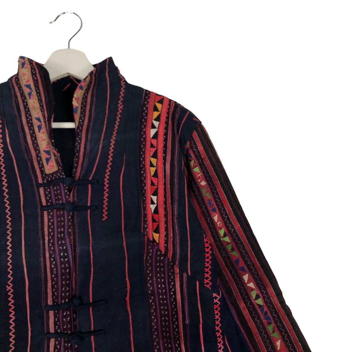 Japanese Brand 🔥Vtg Mandarin Style Jacket Navajo Issey Miyake Design Size US M / EU 48-50 / 2 - 6 Thumbnail