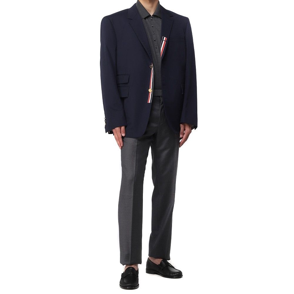 Thom Browne Thom Browne padded shoulders navy blazer. Size US L / EU 52-54 / 3 - 1 Thumbnail