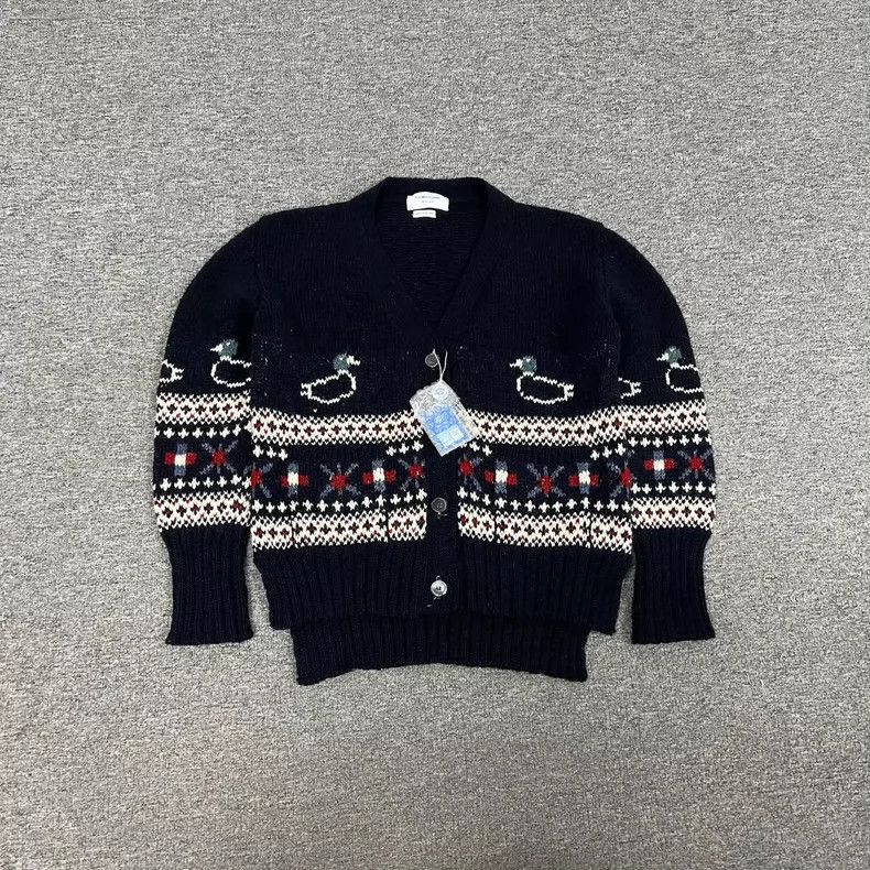 Thom Browne Thom Browne TB Duck Knit Cardigan - dmc Size US XL / EU 56 / 4 - 1 Thumbnail