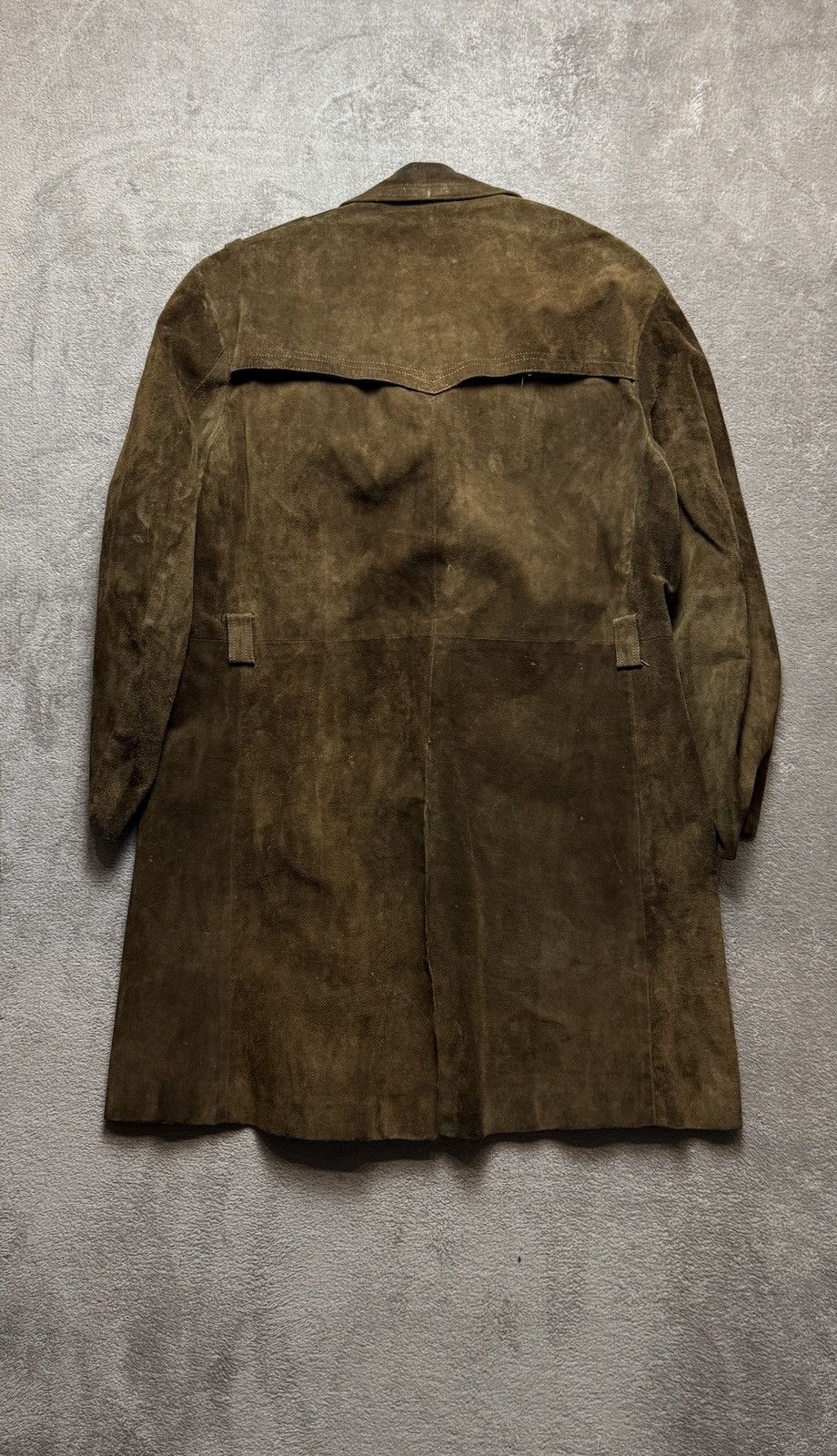 Genuine Leather 70s’ Vintage Double Breast Leather Coat Jacket ysl gucci Size US M / EU 48-50 / 2 - 7 Thumbnail