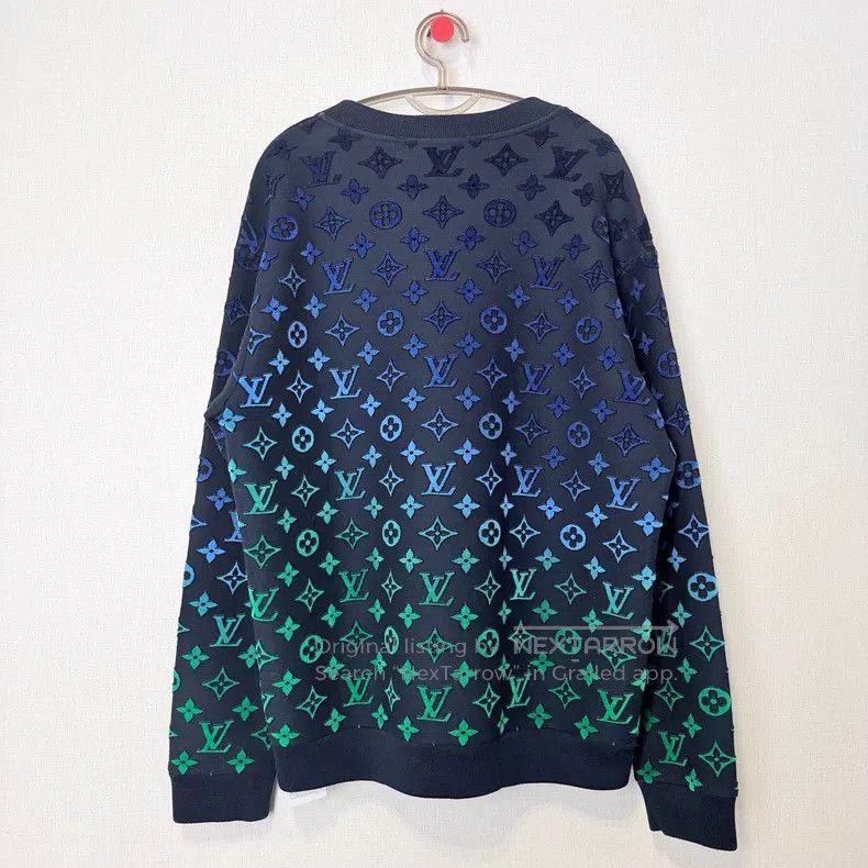 Louis Vuitton Louis Vuitton size 4l Blue-green gradient logo sweatshirt Size US M / EU 48-50 / 2 - 2 Thumbnail