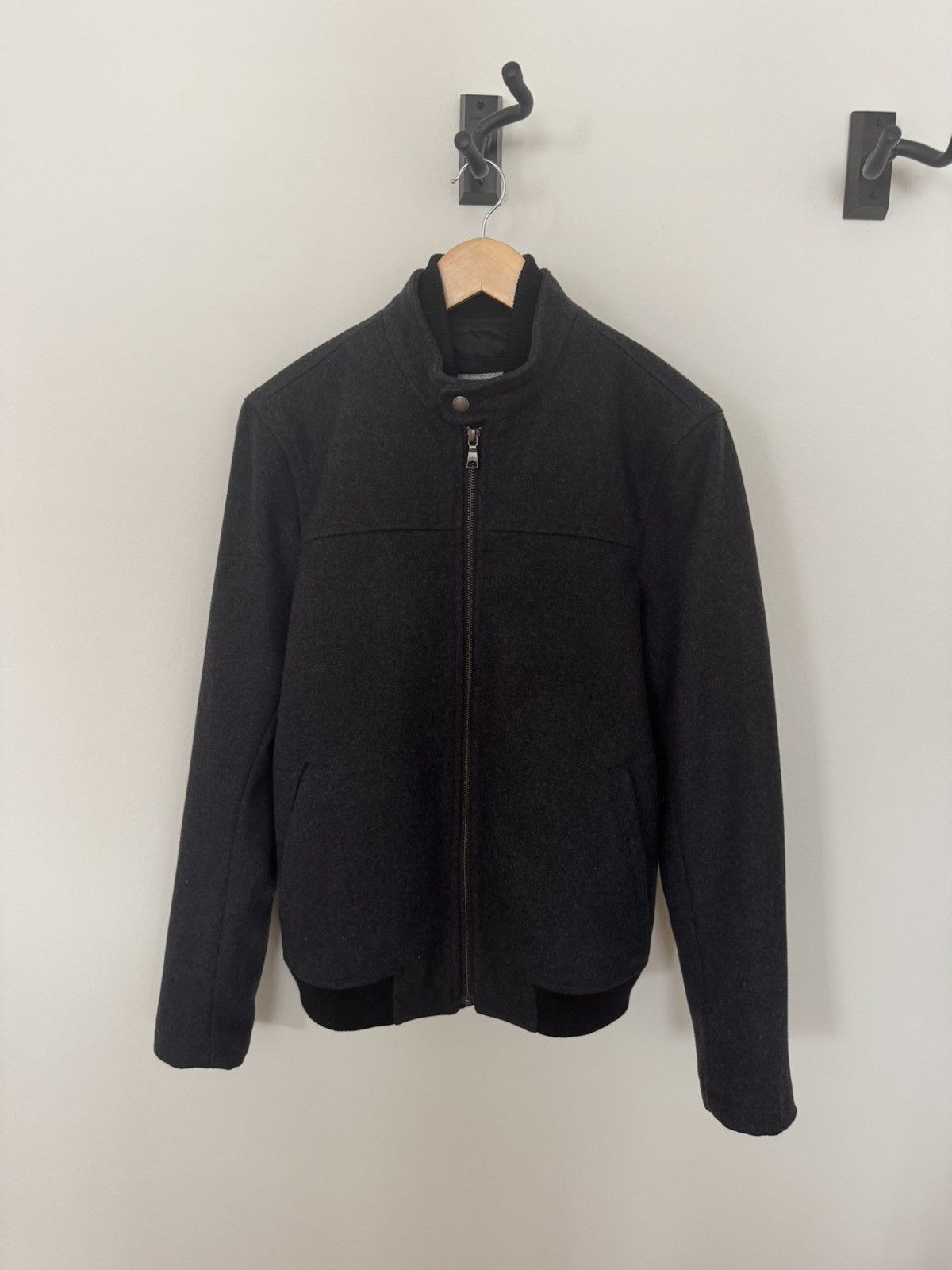 Banana Republic Banana Republic Wool Bomber Jacket – Charcoal – Men’s Medium Size US M / EU 48-50 / 2 - 1 Thumbnail