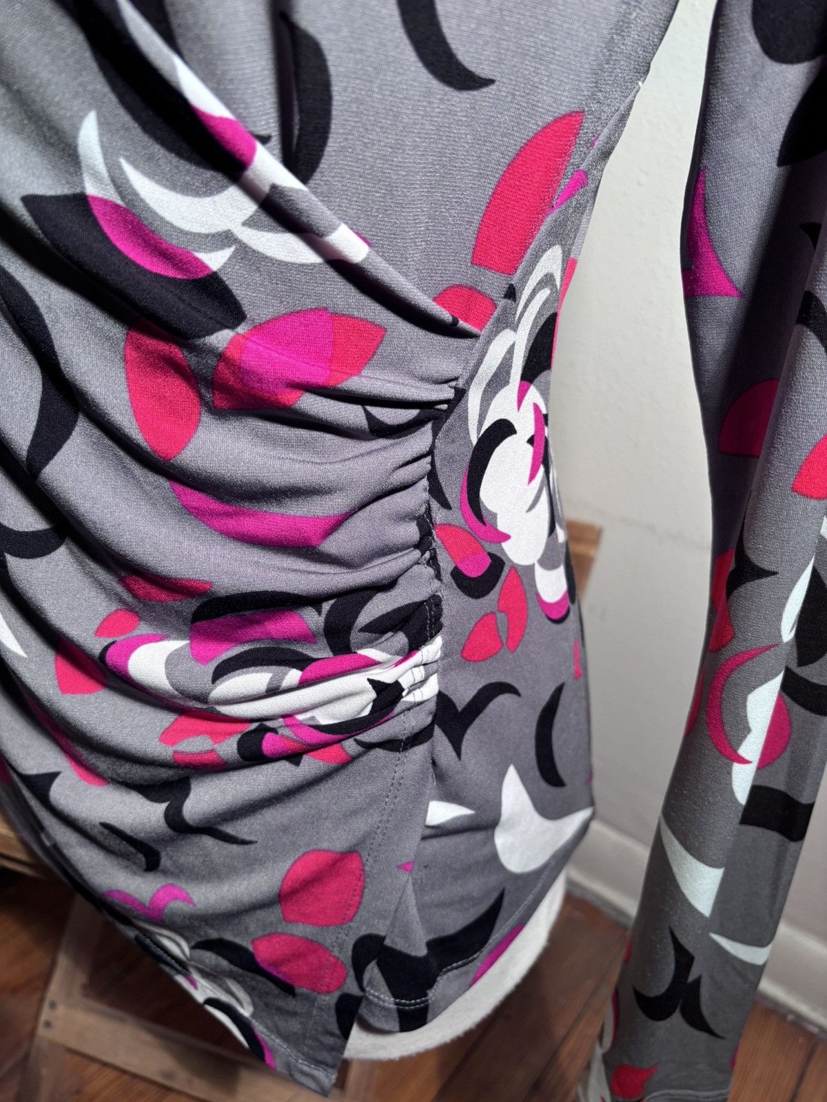 Kenneth Cole Kenneth Cole Printed Wrap Blouse Size S / US 4 / IT 40 - 7 Thumbnail