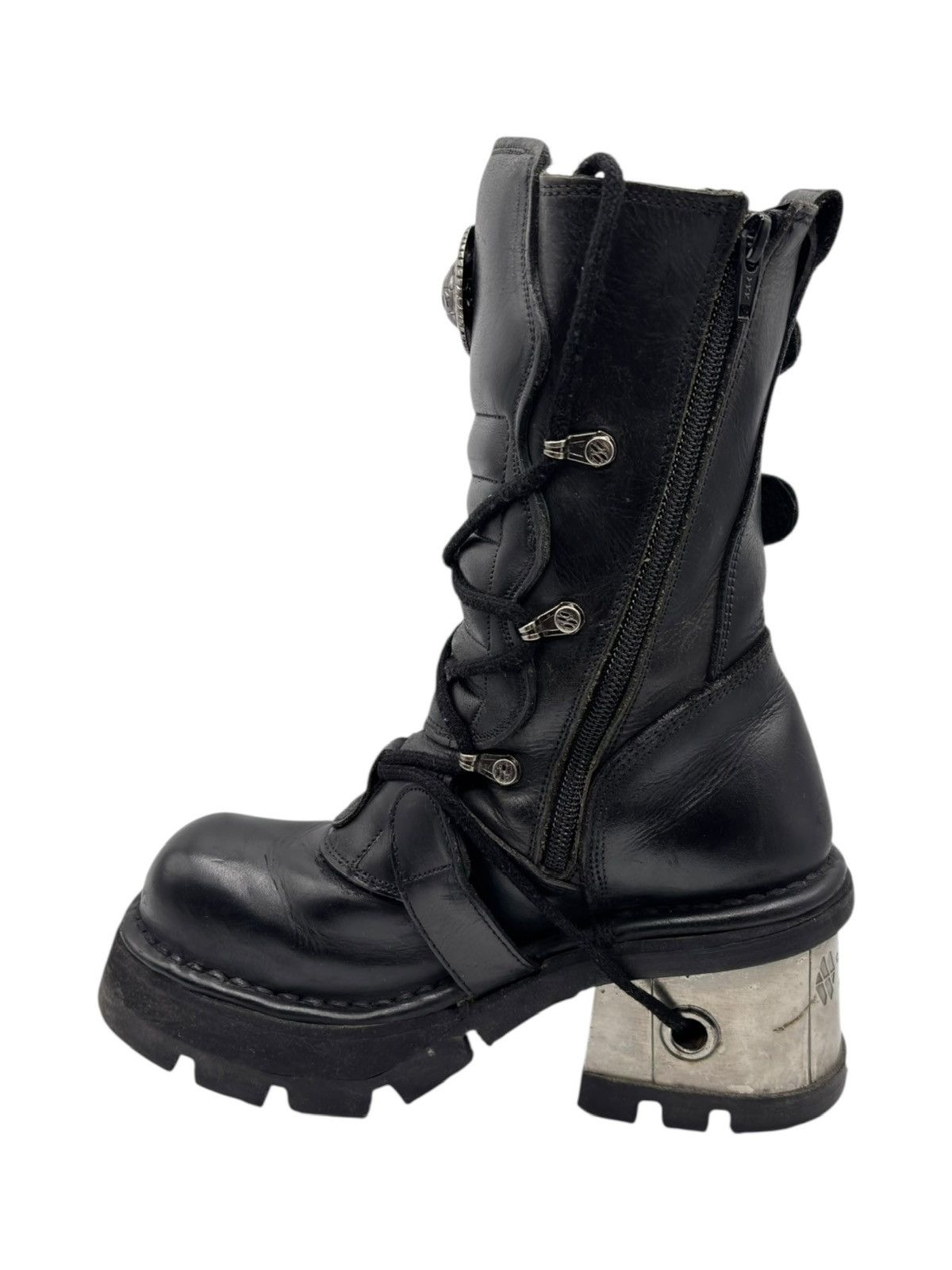 New Rock Vintage New Rock raised heel leather boots Size 37 Size US 7 / IT 37 - 6 Thumbnail