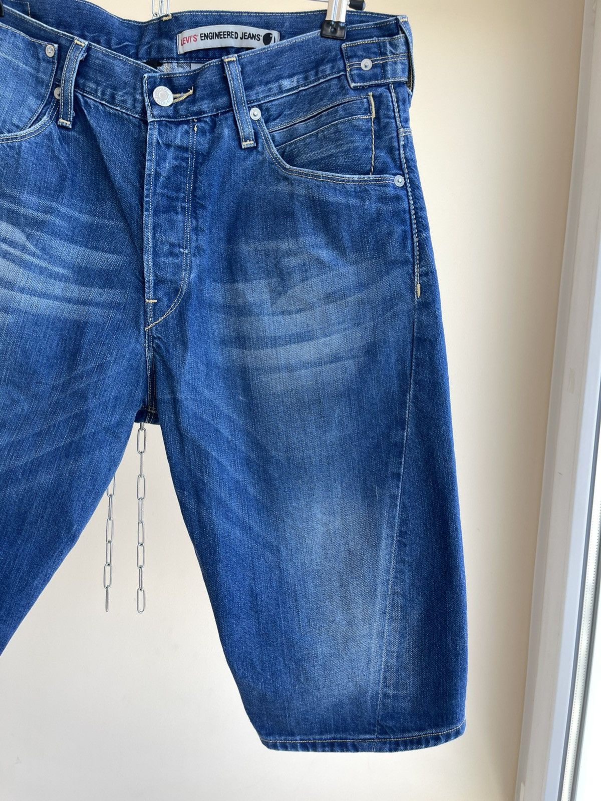 Levi's Engineered Jeans Twisted Seam Denim Shorts Vintage 2000s Size US 32 / EU 48 - 14 Thumbnail