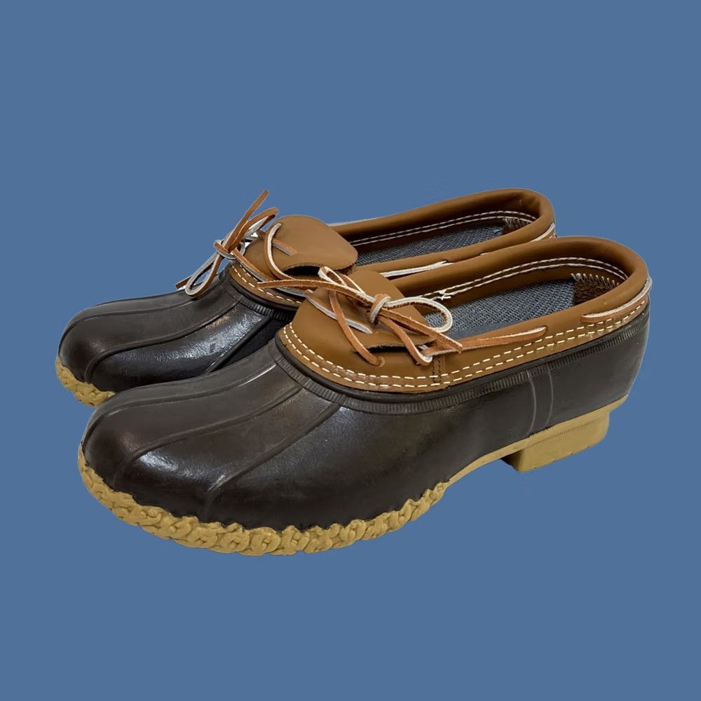 Vintage VINTAGE LL Bean Duck Boots Brown Low Rubber Moc Waterproof Leather Men's Size 12 Size US 12 / EU 45 - 1 Thumbnail