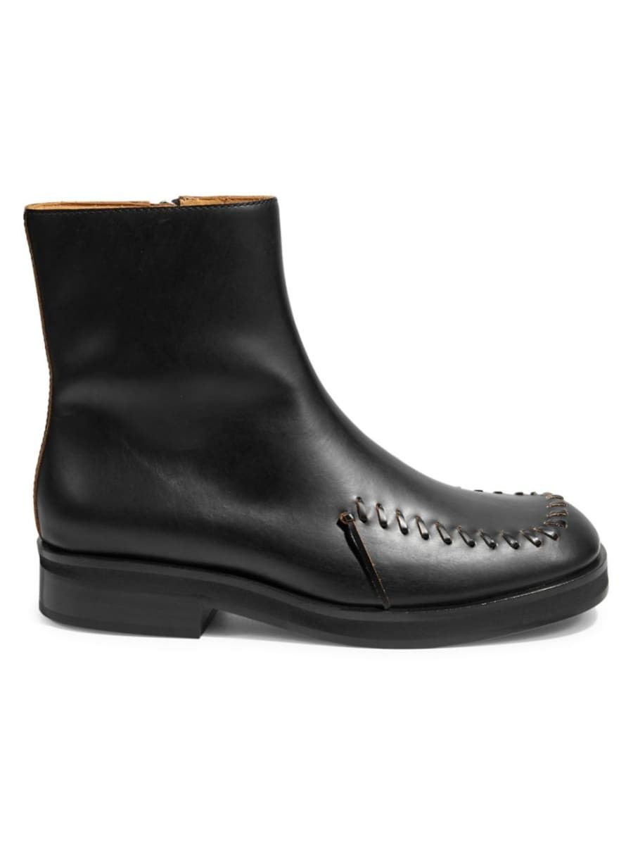 JW Anderson Zip-up Leather Square Toe Ankle Boots Size US 7 / EU 40 - 1 Thumbnail
