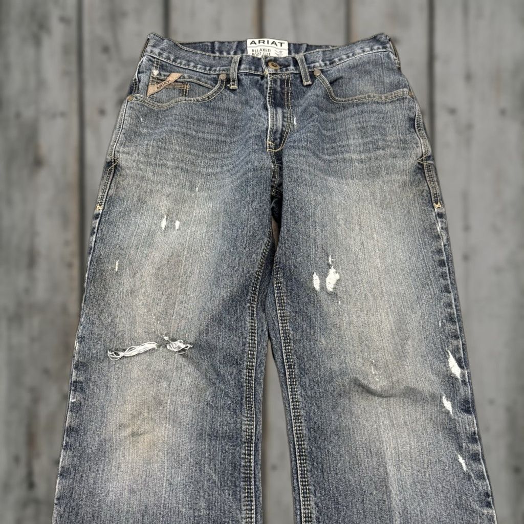 Ariat ARIAT Jeans 32X34 Mens Relaxed Boot Cut Blue Denim M4 Size US 32 / EU 48 - 1 Thumbnail