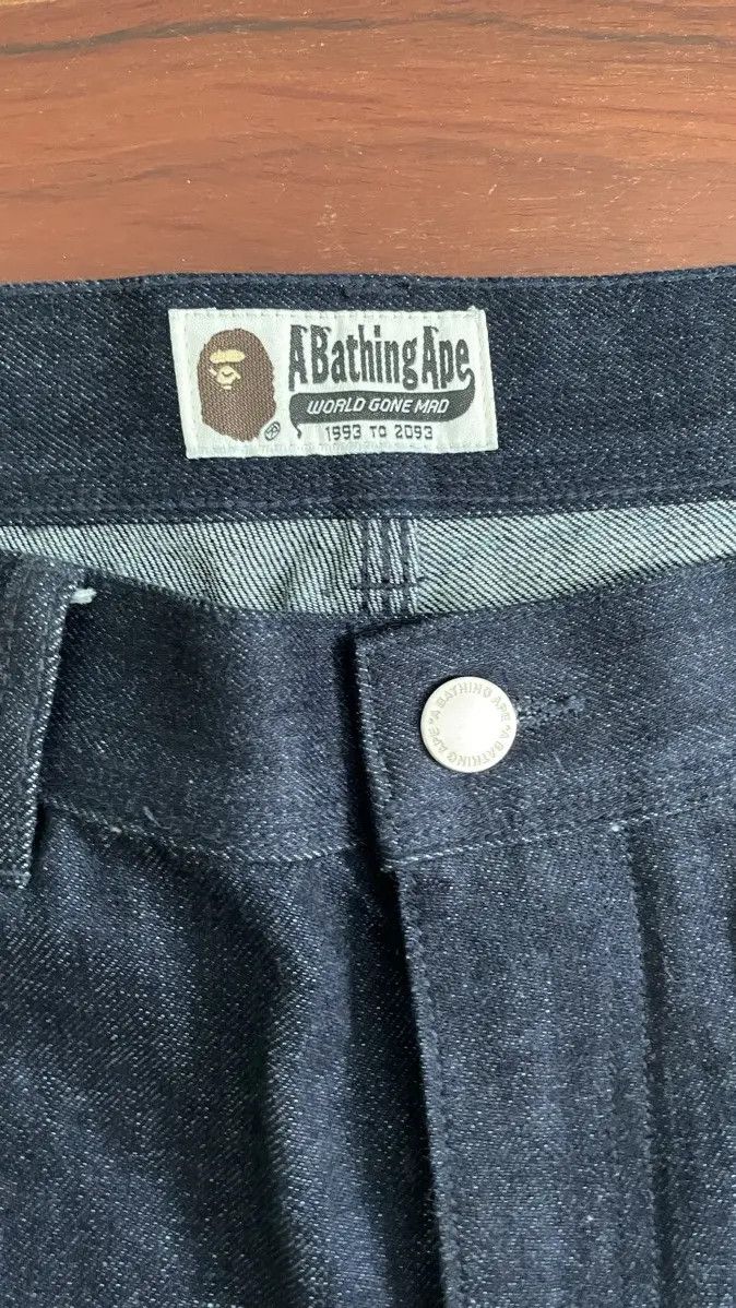 Bape Camo Patch Denim Double Knee Work Pants Size US 33 - 7 Thumbnail