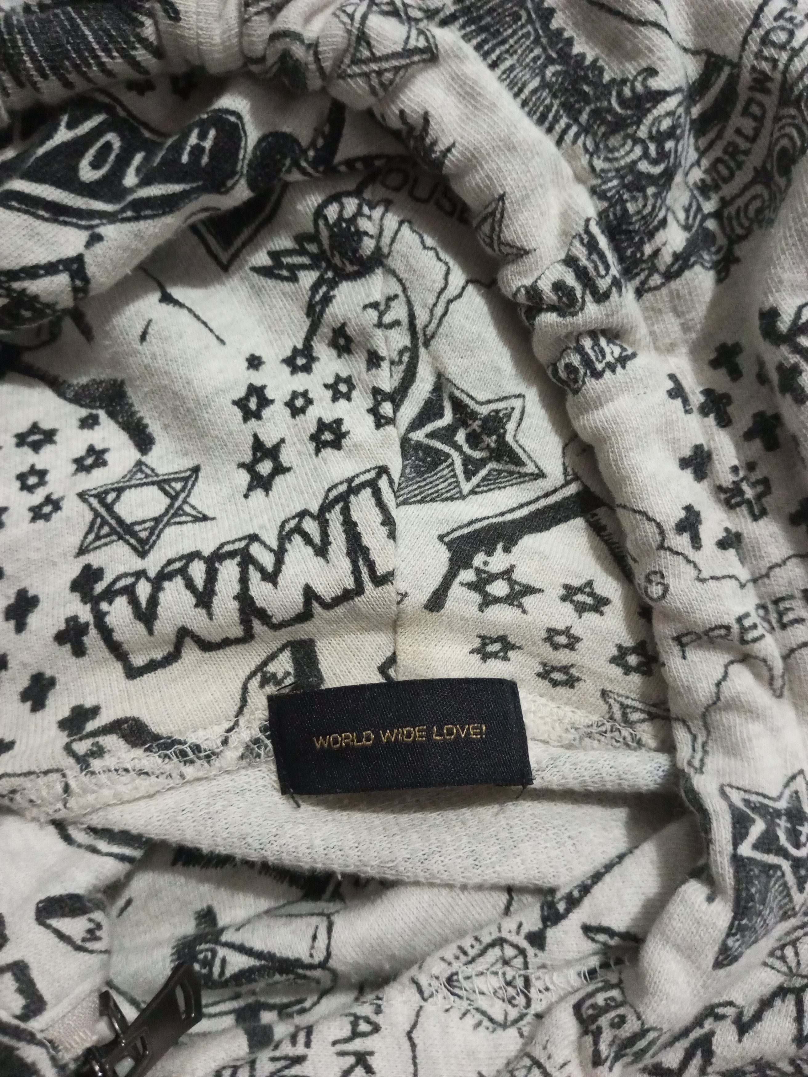 Japanese Brand World Wide Love! hoodies big logo Size US L / EU 52-54 / 3 - 3 Thumbnail