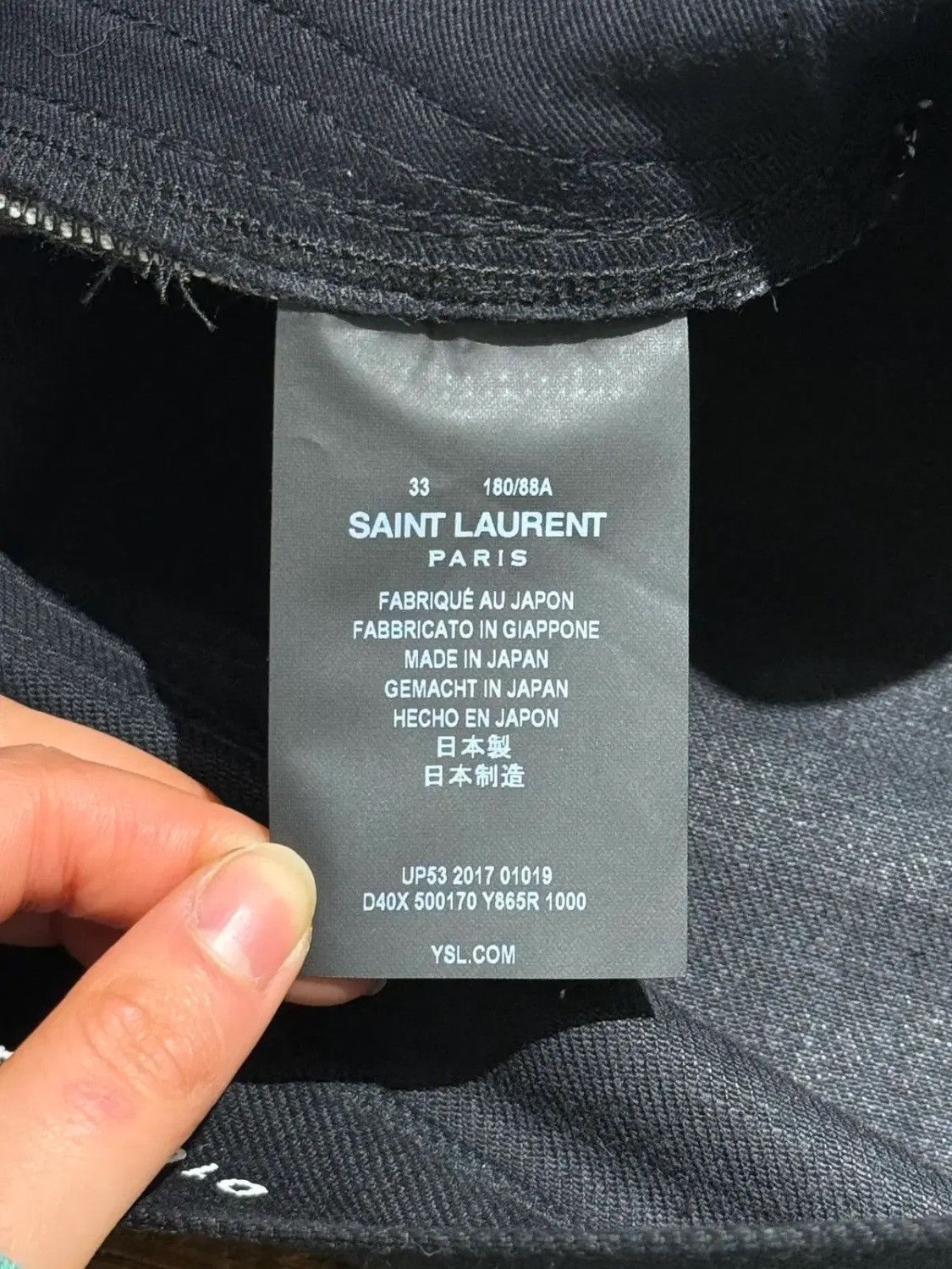 Saint Laurent Paris Saint Laurent Black Straight Denim Jeans Size US 33 - 8 Thumbnail