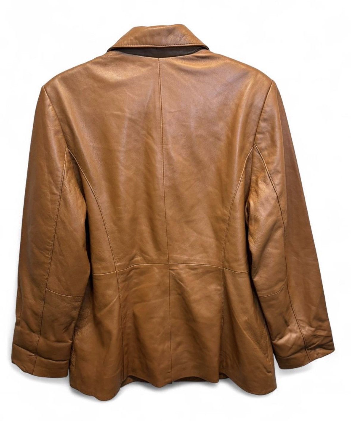 Croft & Barrow Croft & Barrow Tan Lambskin Leather Jacket - Size L Size L / US 10 / IT 46 - 2 Thumbnail