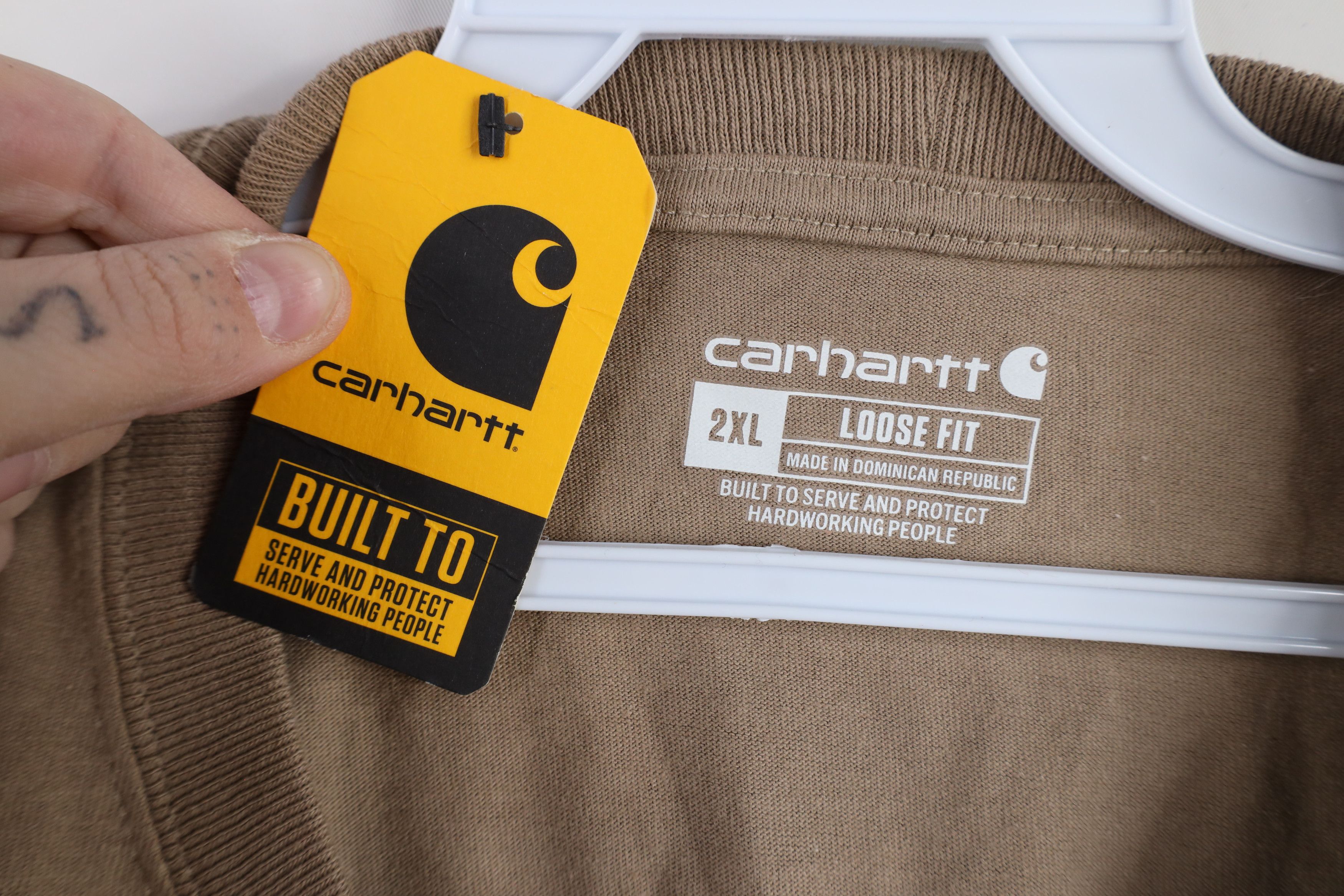 Carhartt × Vintage Deadstock Vintage Y2K Carhartt Pocket T-Shirt Desert Brown Size US XXL / EU 58 / 5 - 8 Thumbnail