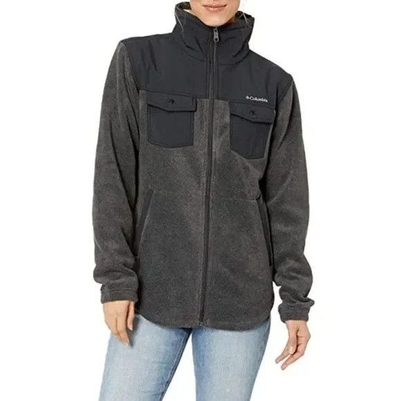 Columbia NWT Columbia Benton Springs Overlay Fleece Sherpa Jacket SM Size S / US 4 / IT 40 - 1 Thumbnail