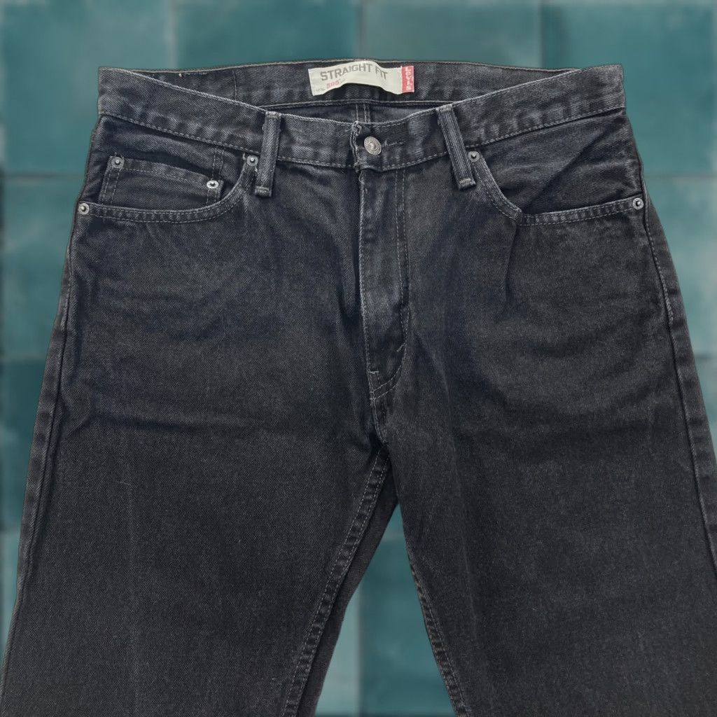 Levi's Levi's 505 Jeans Mens 34x32 Regular Straight Black Denim Mid Rise Grunge Western Denim Jeans - Levi's 505 Mens 34 32 Black Distressed None 5-Pocket Size US 34 / EU 50 - 1 Thumbnail