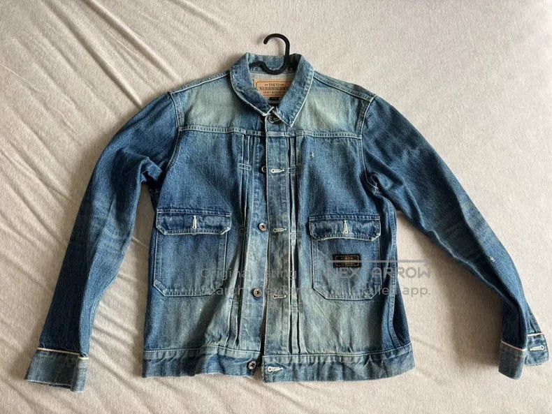 Neighborhood Neighborhood Chinese Tunic Jacket Denim Size US L / EU 52-54 / 3 - 1 Thumbnail