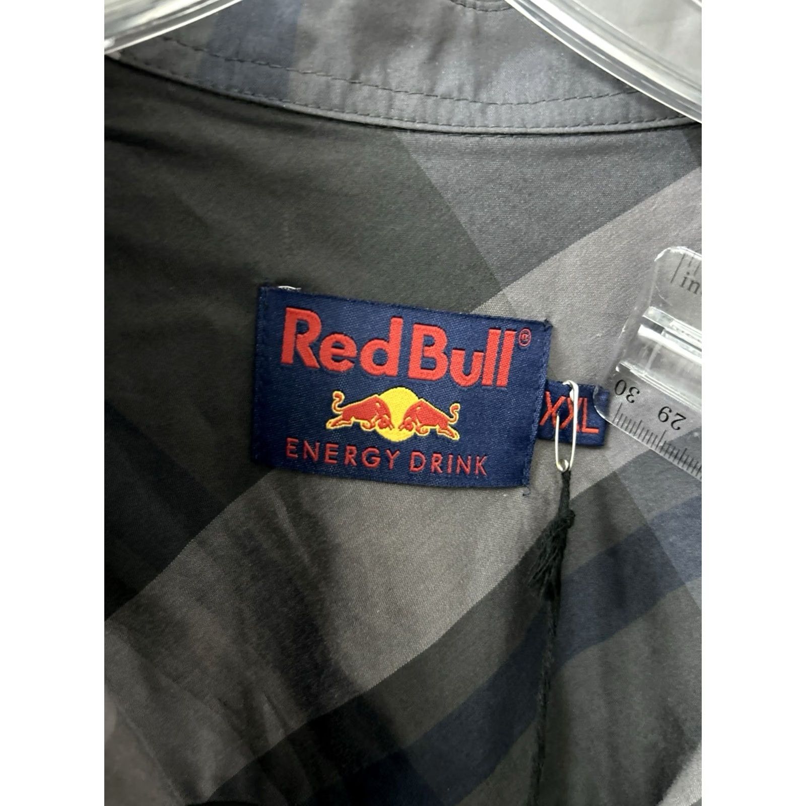 Vintage Red Bull Shirt Mens 2XL Gray Plaid Button Up Long Sleeve NWT Size US XXL / EU 58 / 5 - 7 Thumbnail