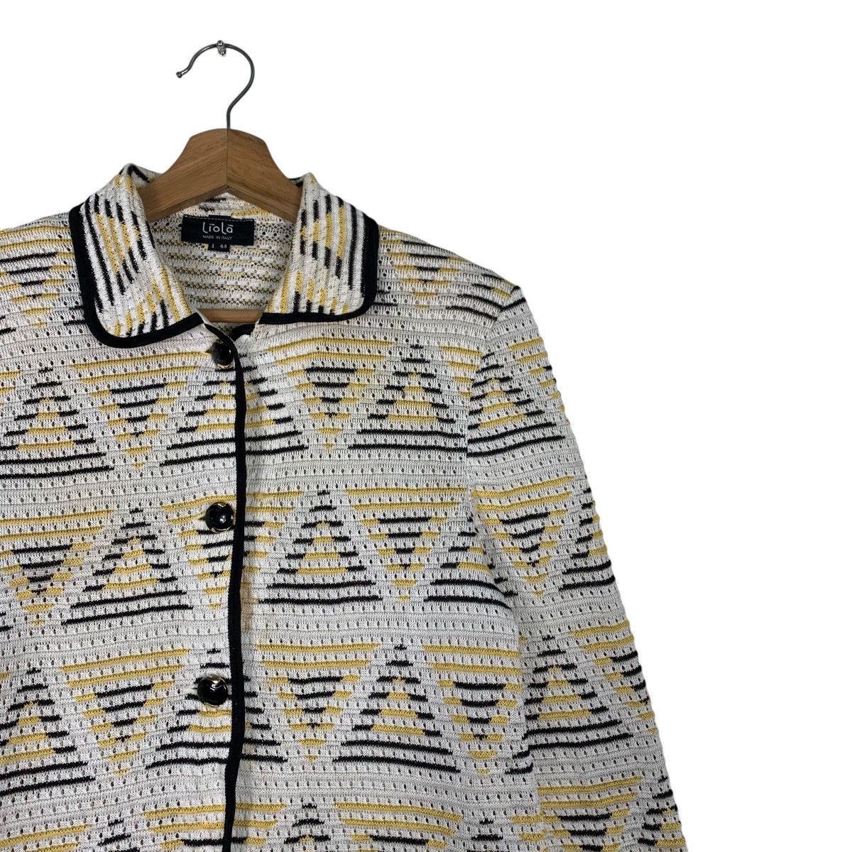 Japanese Brand LIOLA Triangle Logo All Over Button Jacket #1194-C54 Size M / US 6-8 / IT 42-44 - 5 Thumbnail