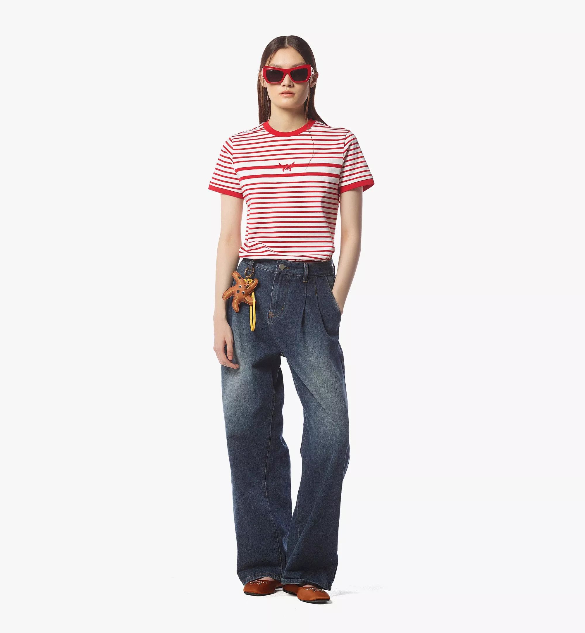 MCM o1mt1gz0126 Short Sleeves T-Shirt in Red/White Size S / US 4 / IT 40 - 2 Thumbnail