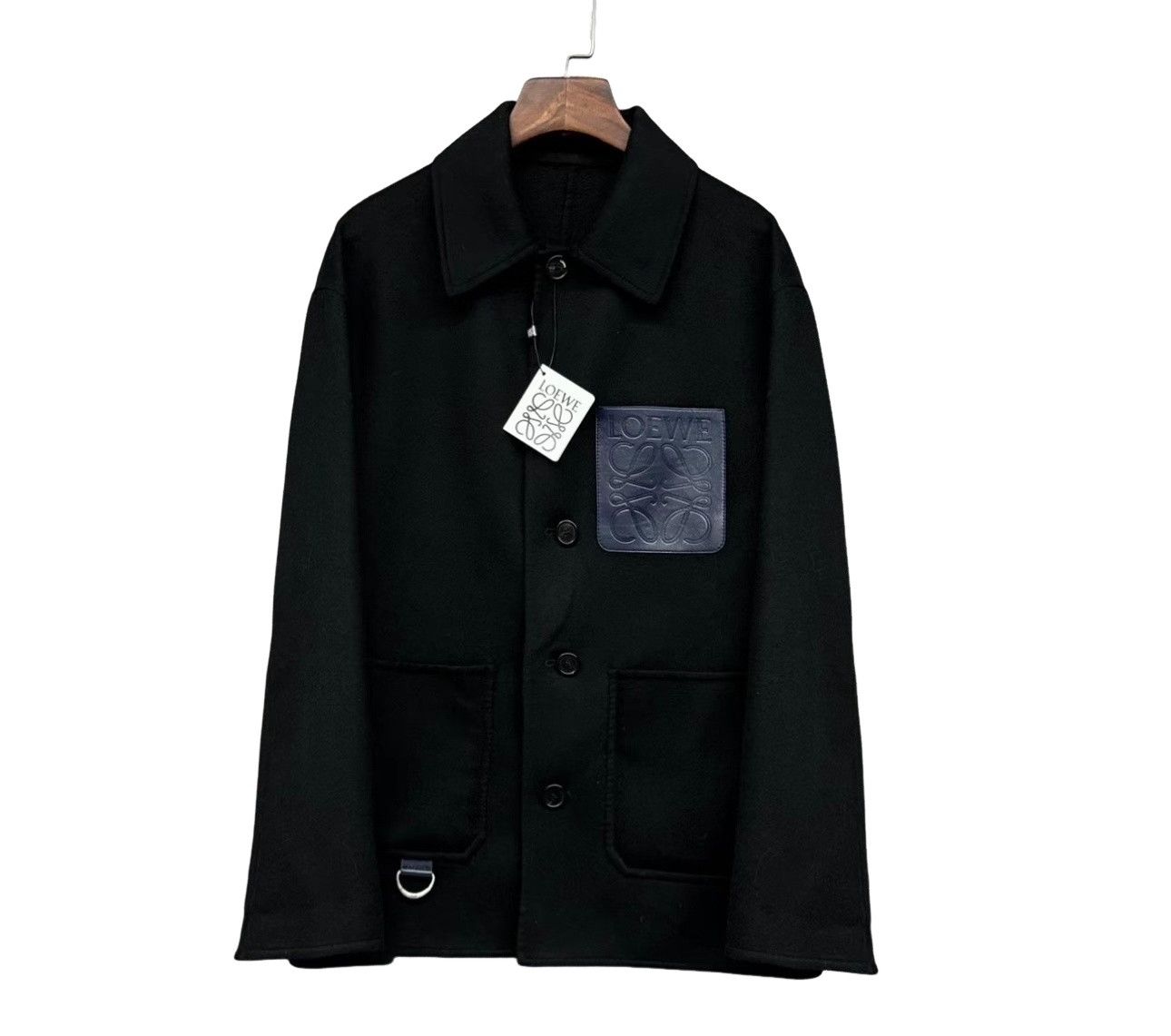 Loewe Loewe Leather Patch Wool Cashmere Jacket Size 44 Size US S / EU 44-46 / 1 - 1 Thumbnail