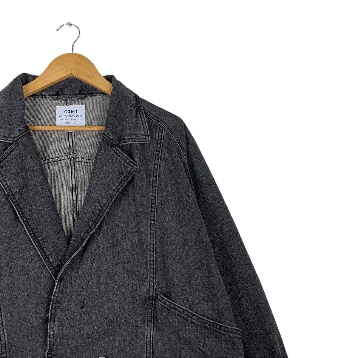 Japanese Brand COEN Usa Cotton Double Breasted Denim Jacket #1101-C50 Size US M / EU 48-50 / 2 - 5 Thumbnail