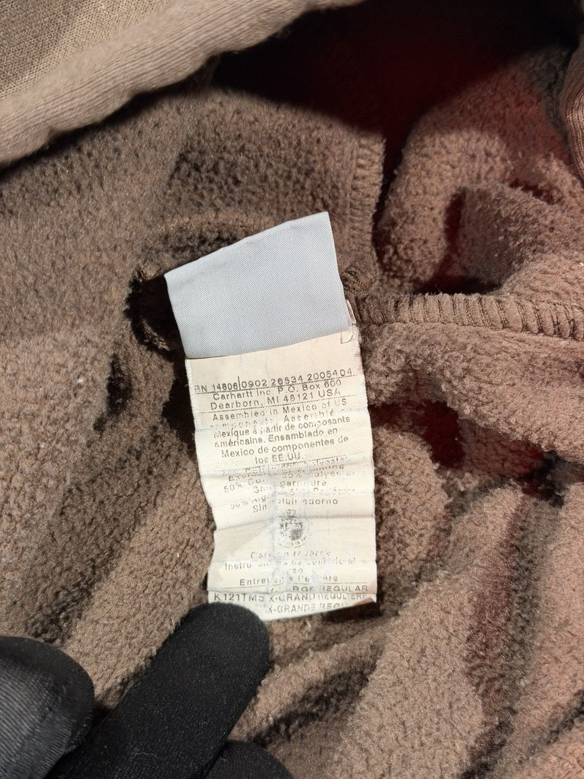 Carhartt 2000s Y2K Vintage Carhartt Faded Brown Hoodie XL Size US XL / EU 56 / 4 - 11 Thumbnail