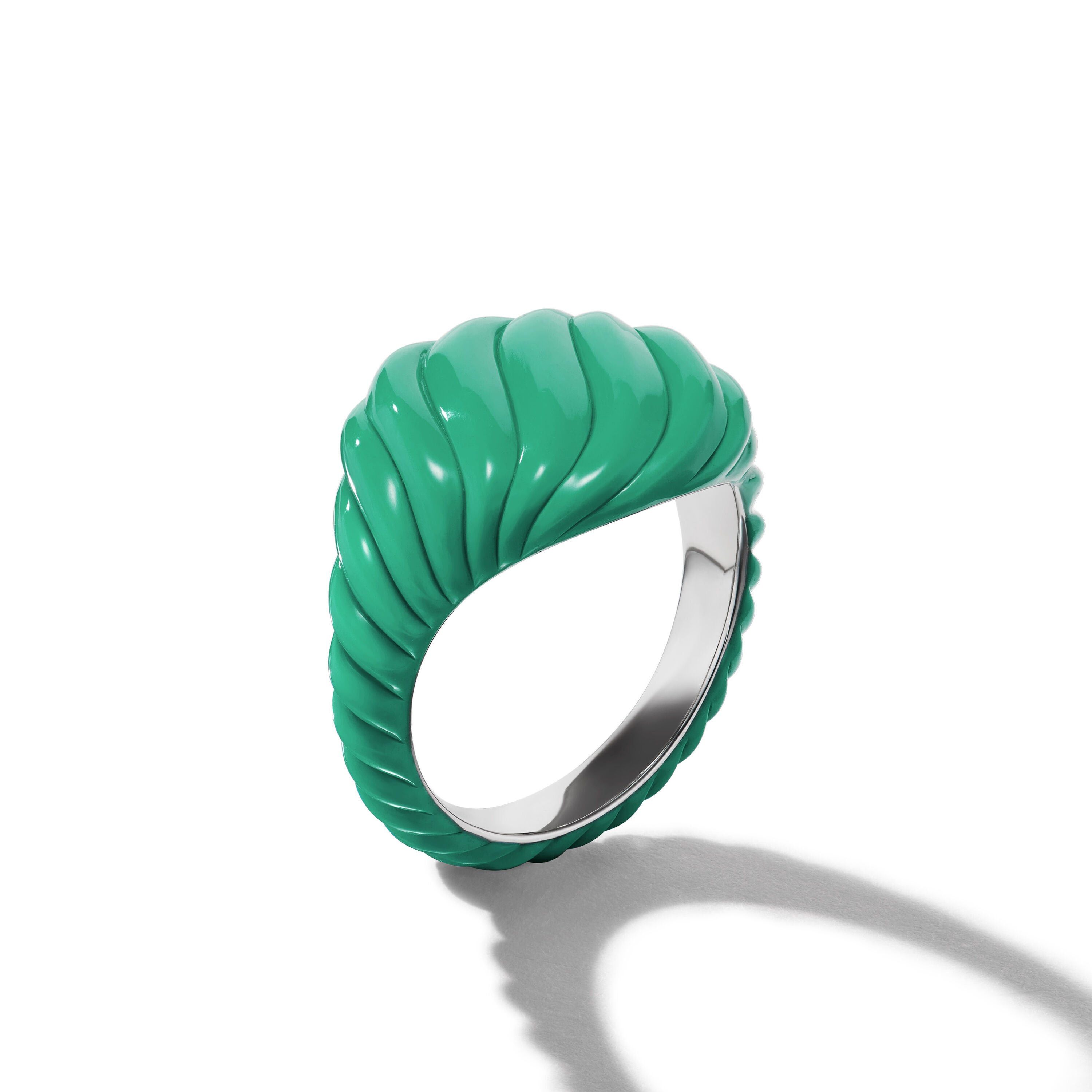 David Yurman o1s1wg111025 R17979 / Size 6 / Cable Contour Ring in Green Size ONE SIZE - 3 Thumbnail