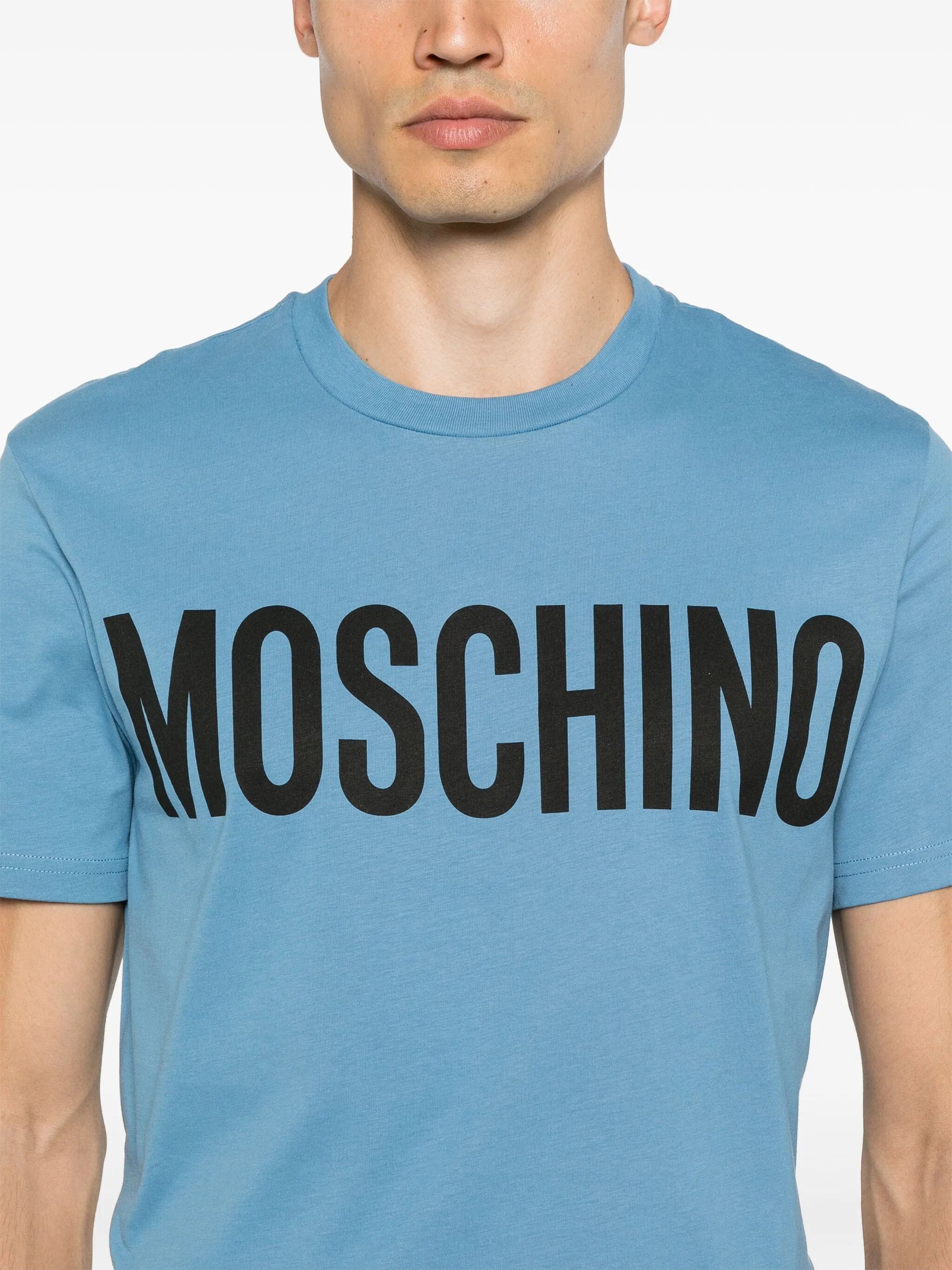 Moschino o1y0225 Logo T-Shirt in Blue Size US S / EU 44-46 / 1 - 2 Thumbnail