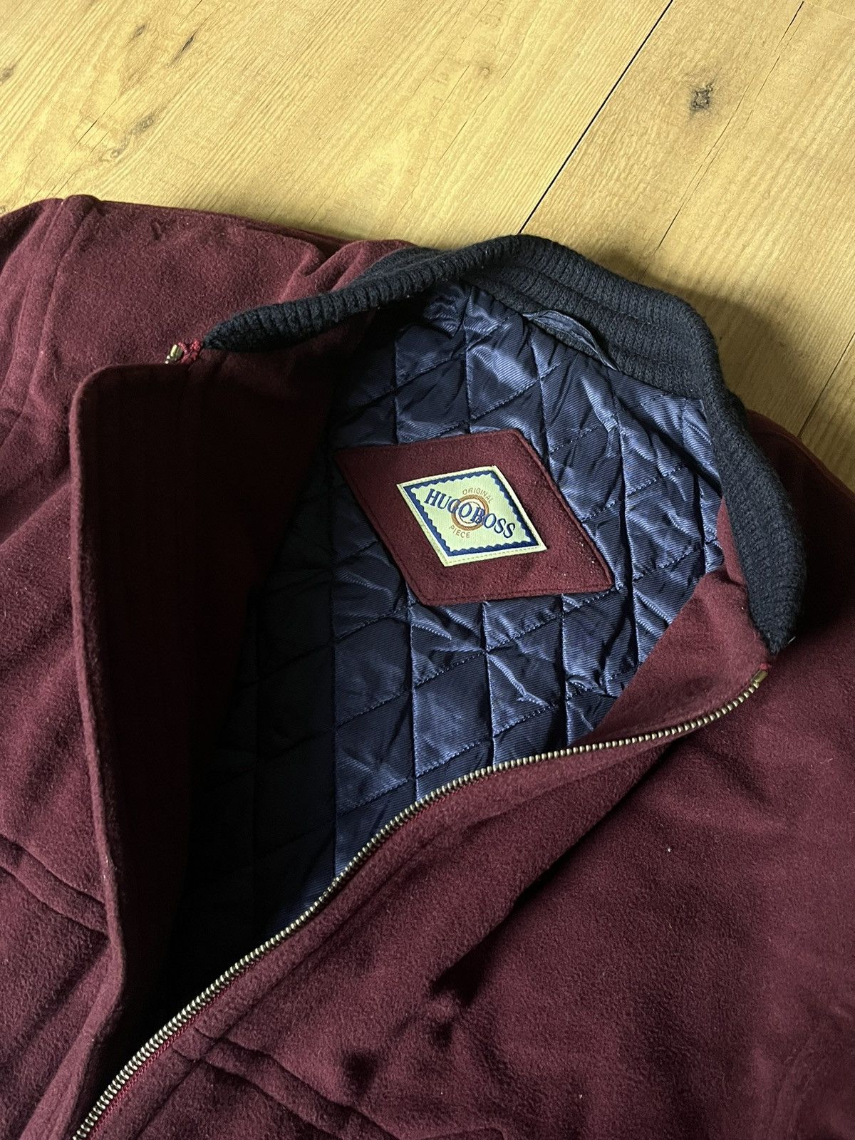 Hugo Boss × Vintage RARE Vintage 80’s Hugo Boss Wool Bomber Jacket Size US L / EU 52-54 / 3 - 3 Thumbnail