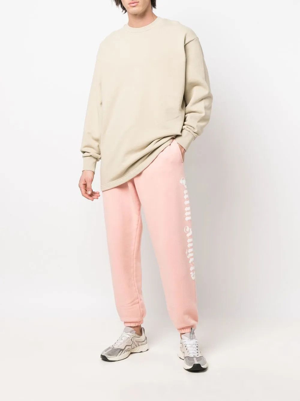 Palm Angels o1y0325 Logo Jogger & Sweatpant in Pink Size US 34 / EU 50 - 5 Thumbnail