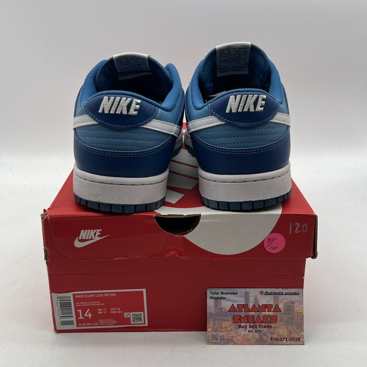 Nike Nike dunk low dark Marina blue Size US 14 / EU 47 - 3 Thumbnail