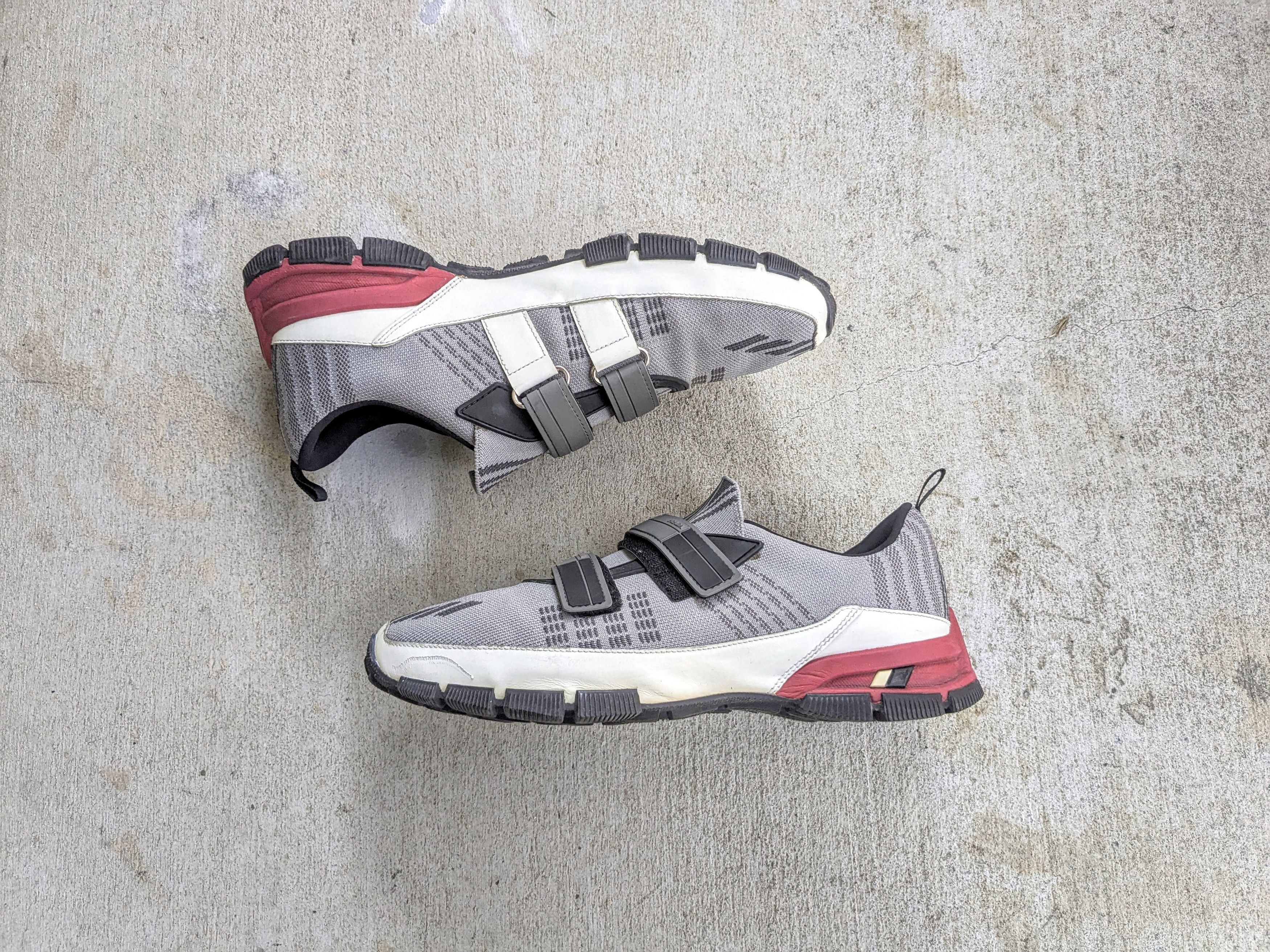 Prada Cross Section Sneakers Gray White 9.5 Low Tops