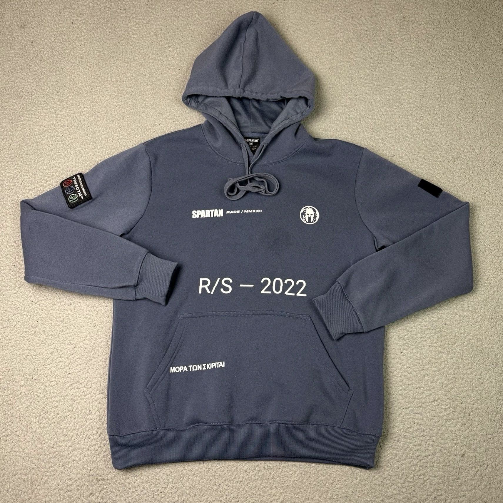 Vintage Spartan Hoodie Mens M Blue Pullover Sweatshirt Trifecta Logo Zipper Hooded Outdoor Workout Rare Size US M / EU 48-50 / 2 - 2 Thumbnail