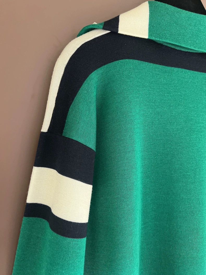 Gucci Gucci Navy-collared green college-style sweater 2504-Nextar Size US S / EU 44-46 / 1 - 5 Thumbnail