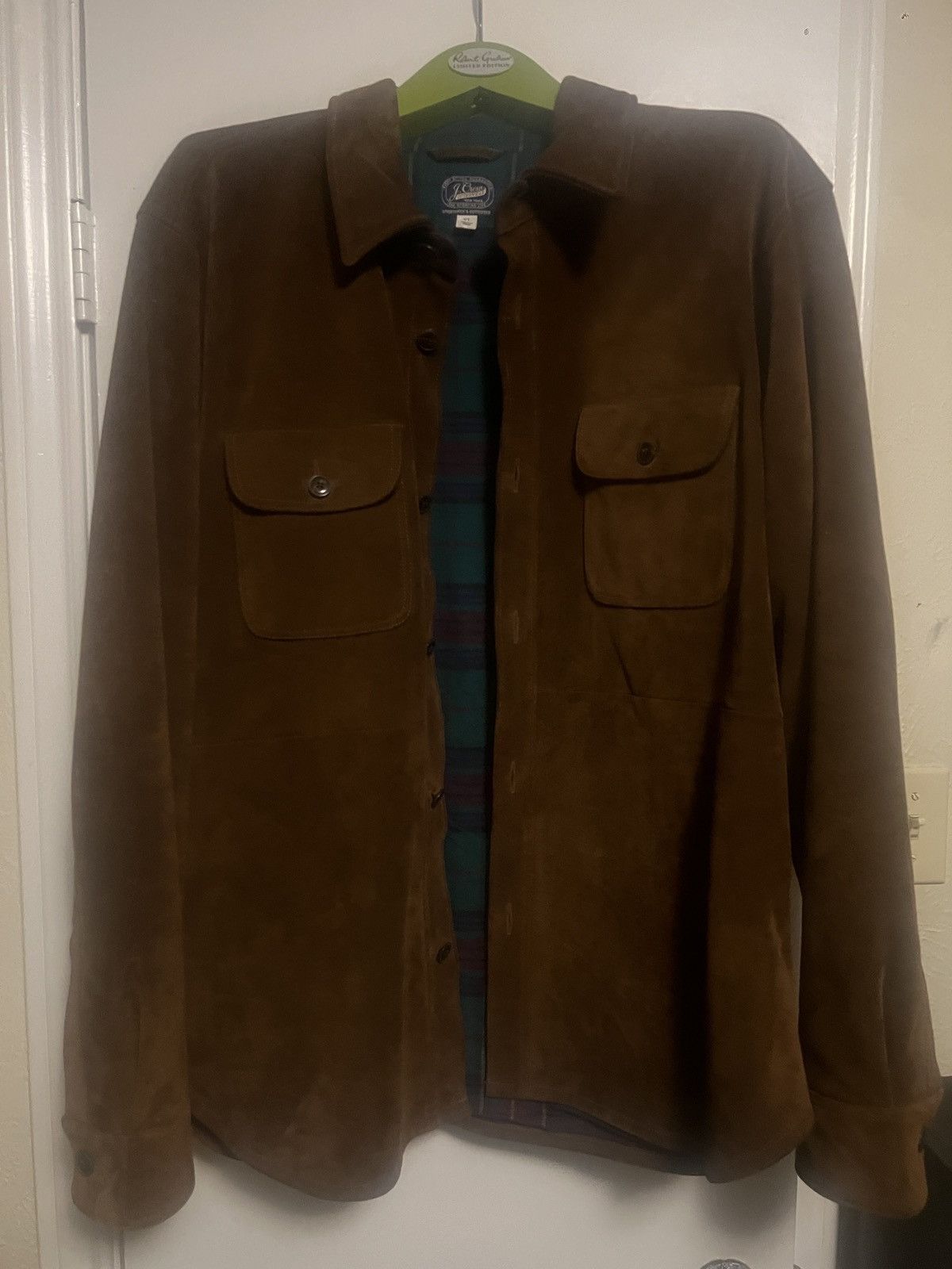J.Crew J crew brown Italian suede over shirt jacket lnwot Size US XL / EU 56 / 4 - 1 Thumbnail
