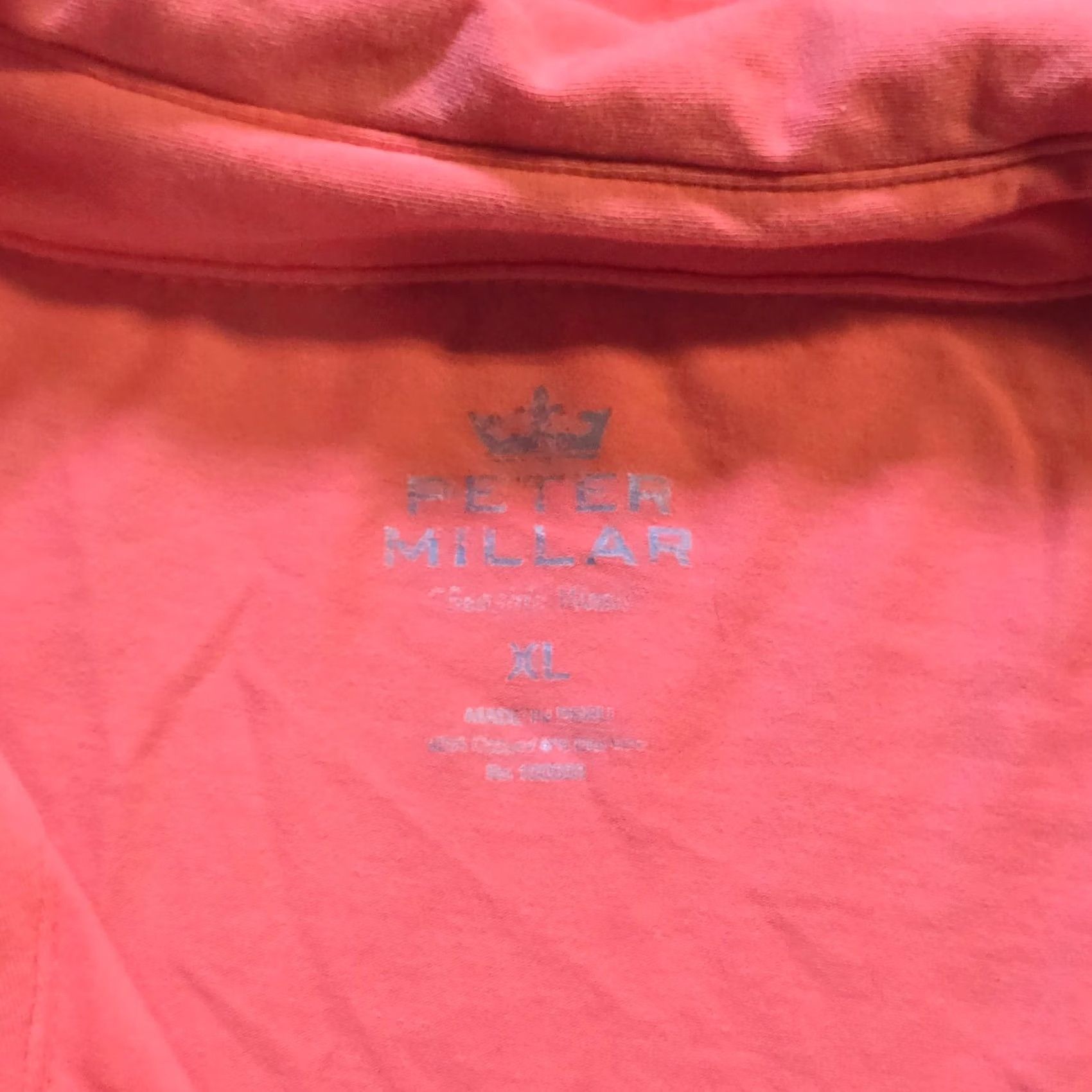 Peter Millar Peter Millar Polo Shirt Men XL Pink Orange Stretch Short Sleeve Golf Casual Size US XL / EU 56 / 4 - 3 Thumbnail