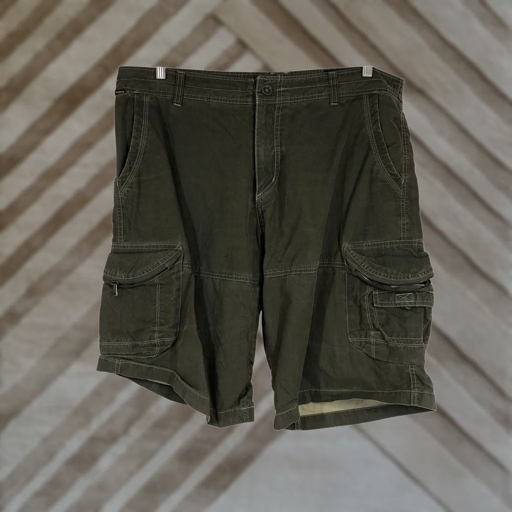 Olive Kuhl Mens Olive Green Cargo Shorts Cotton Nylon Blend Size 38 Hiking Outdoor Size US 38 / EU 54 - 1 Thumbnail