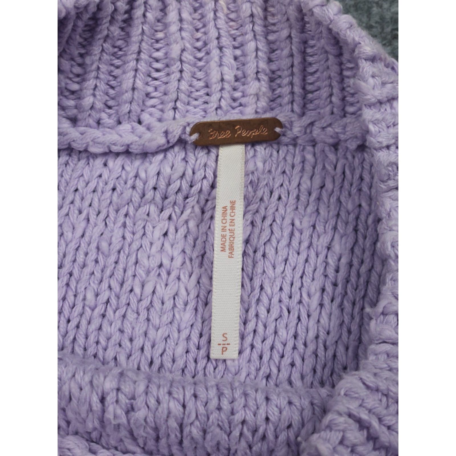 Free People Free People Sparrow Tunic Sweater Oversized Small Purple Light Purple Long Sleeve Women S Relaxed Knit Sec Size S / US 4 / IT 40 - 4 Thumbnail