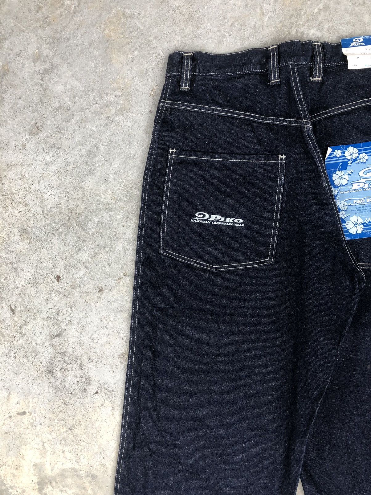 Vintage Baggy Jeans Piko Hip Hop Embroidered Logo Size US 31 - 9 Thumbnail