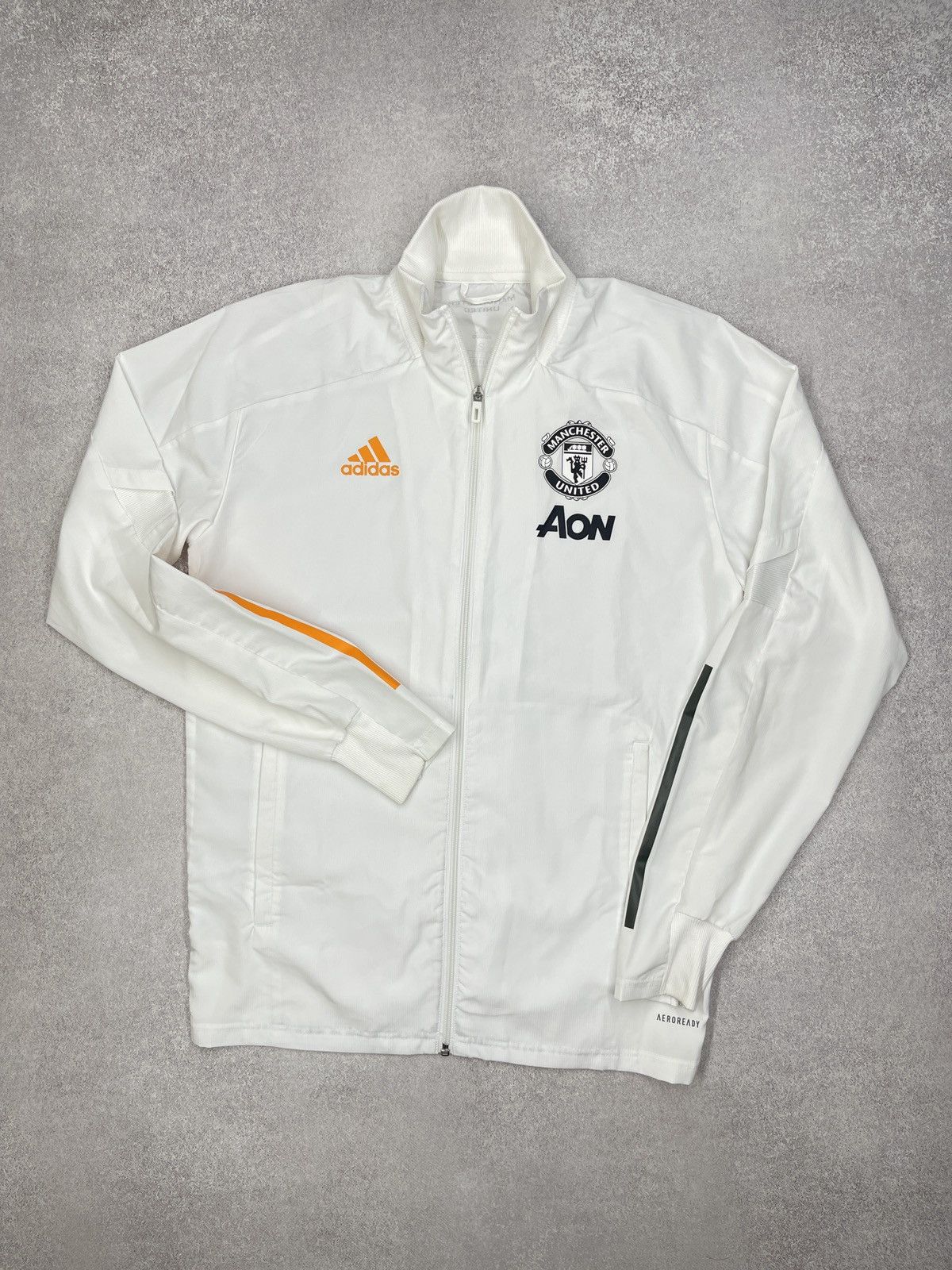 Adidas Mens Adidas Manchester United Football Light Jacket White Size US M / EU 48-50 / 2 - 2 Thumbnail
