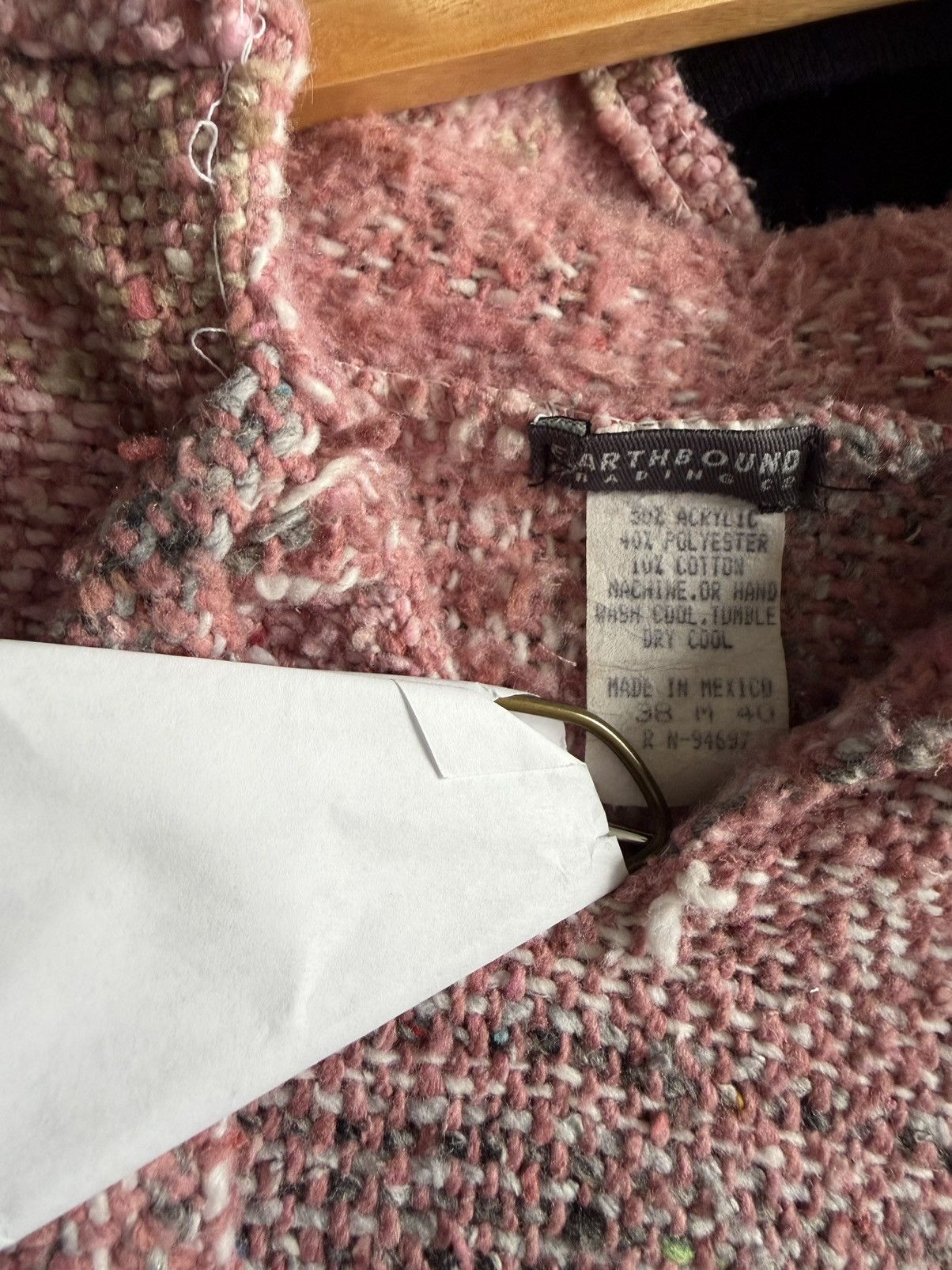 Vintage Pink Mexican Baja Hoodie Size US M / EU 48-50 / 2 - 2 Thumbnail