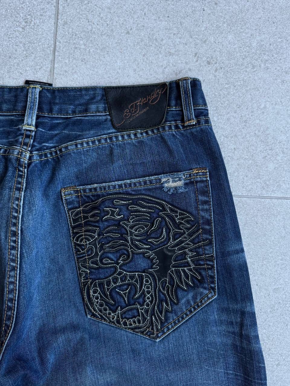 Ed Hardy Ed Hardy jeans 36x34 Tiger Embroidered Distressed Hem Size US 36 / EU 52 - 5 Thumbnail