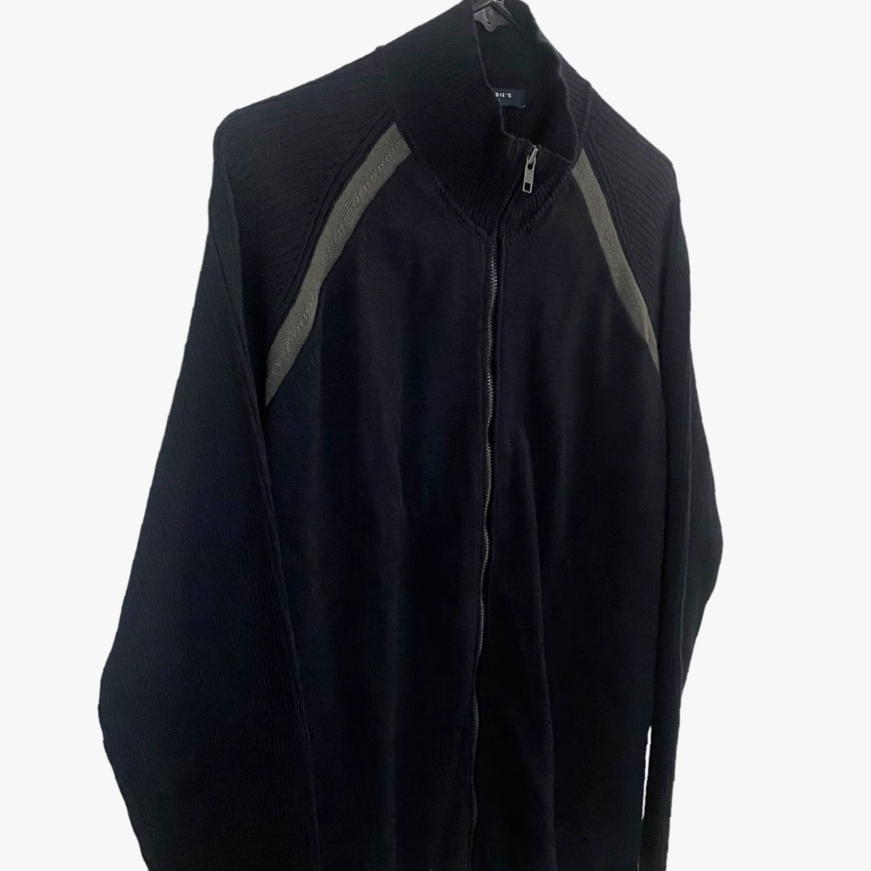 Vintage VINTAGE Jeordie's Italia Wool Blend Sweater Jacket Mens XL Black Full Zip Long Sleeve Size US XL / EU 56 / 4 - 4 Thumbnail
