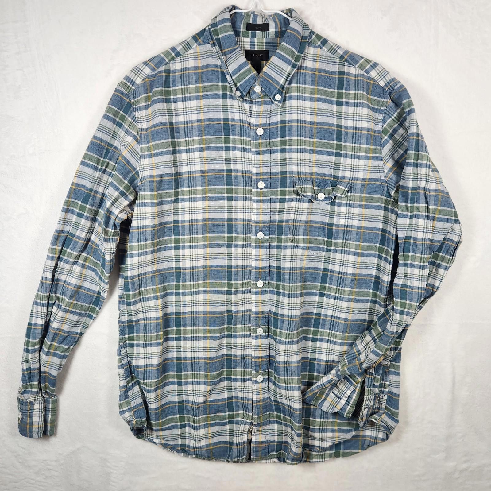 J.Crew J Crew Plaid Slim Fit Shirt Multicolor Size Large Size US L / EU 52-54 / 3 - 1 Thumbnail
