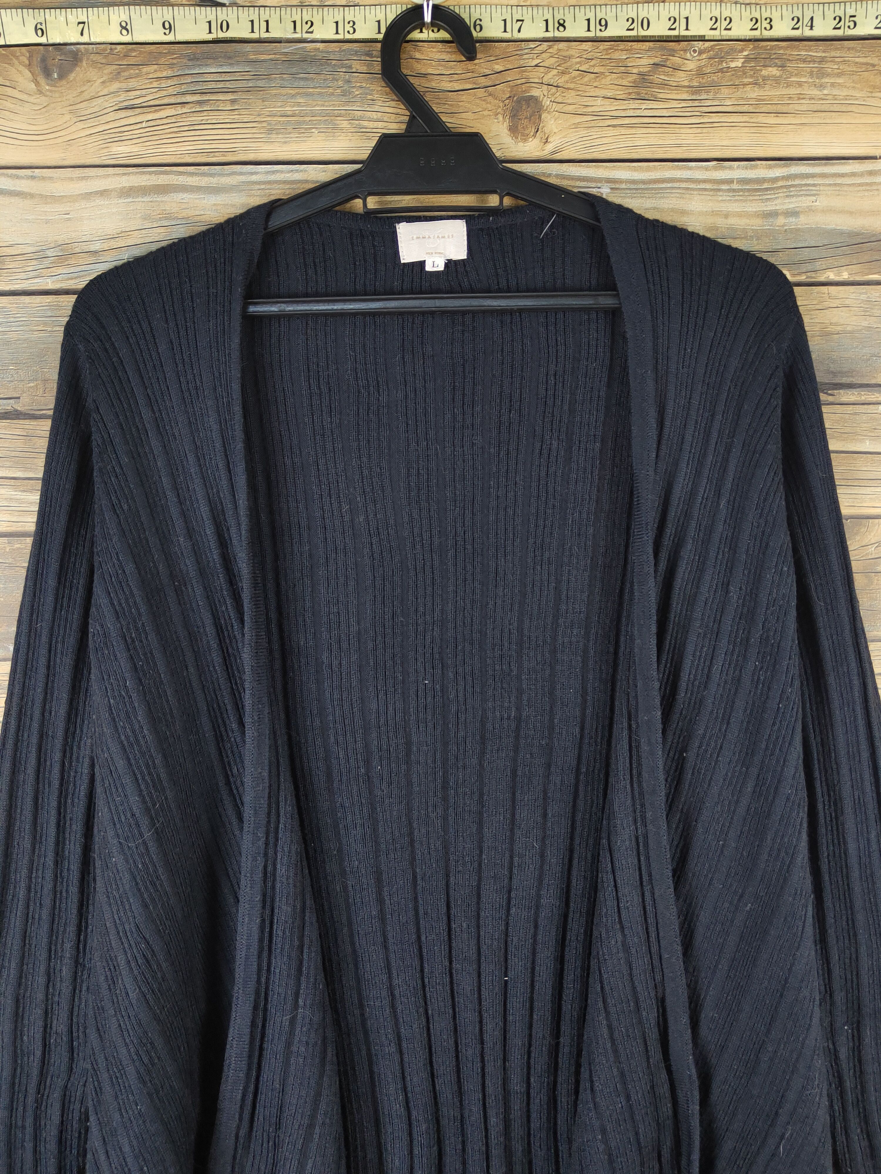 Vintage Emma James Black Knitwear Cardigan #W1365 Size US L / EU 52-54 / 3 - 2 Thumbnail