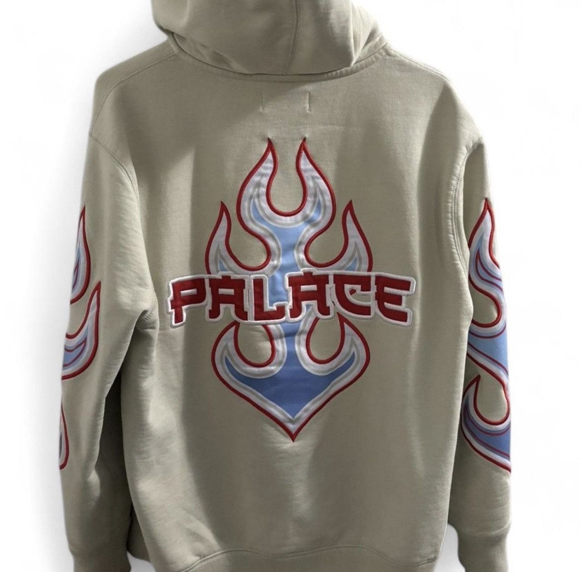 Palace FW22 Palace Flame Zip Hood 'Bone White' Size US M / EU 48-50 / 2 - 2 Thumbnail