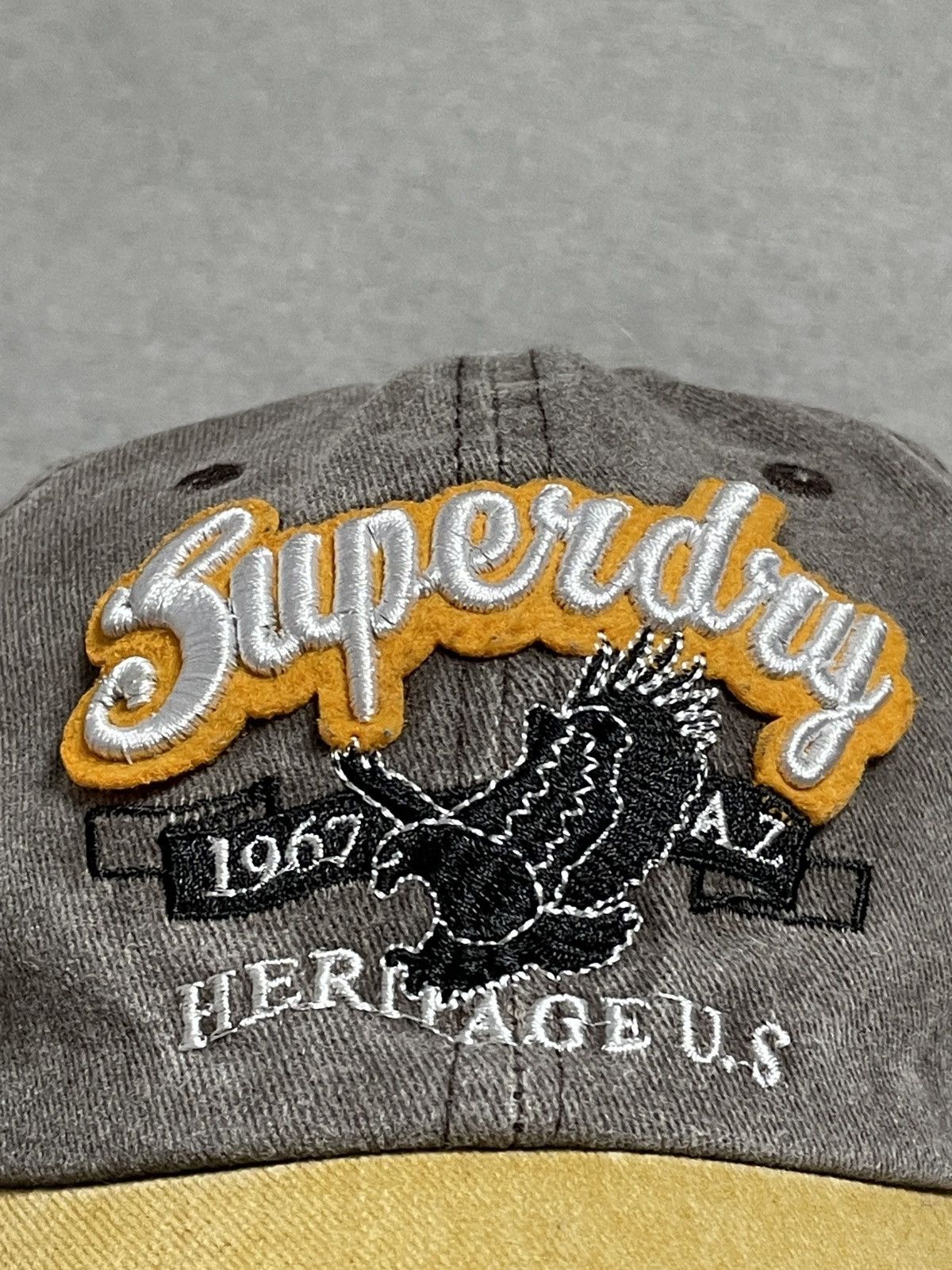 Vintage Vintage Washed Brown Cap Hat Big Print Eagle Drip Swag Drain Size ONE SIZE - 3 Thumbnail
