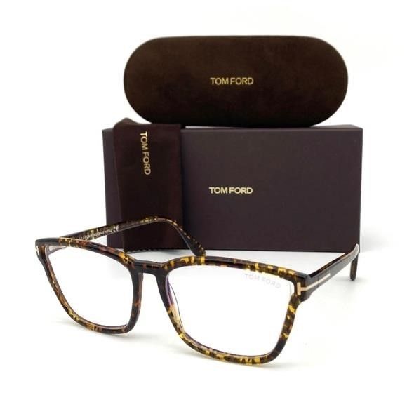 Tom Ford Tom Ford FT5707 056 Tortoise / Blue Block 55mm Eyeglasses T Size ONE SIZE - 1 Thumbnail